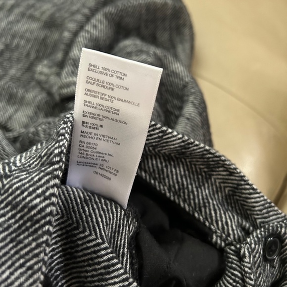 Urban Outfitters Women’s Small Black White Grey Wide Leg Trousers High Rise - Picture 7 of 8